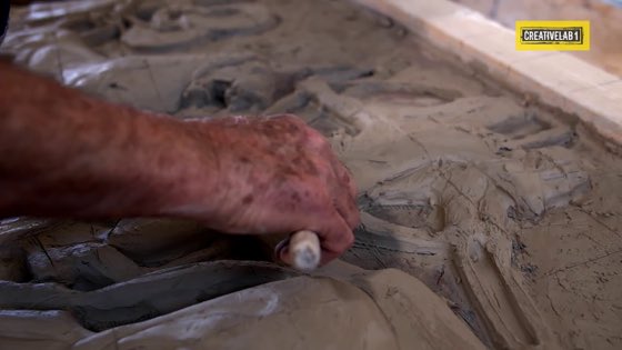 Making of the Lion Hunt sculpture by Alaa Alsaffar